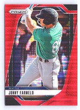 2025 Panini Prizm #66 Jonny Farmelo Red Pulsar Prizms