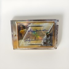 2021 Topps Gold Label Rickey Henderson Reggie Jackson Dual On Card Auto 06/10
