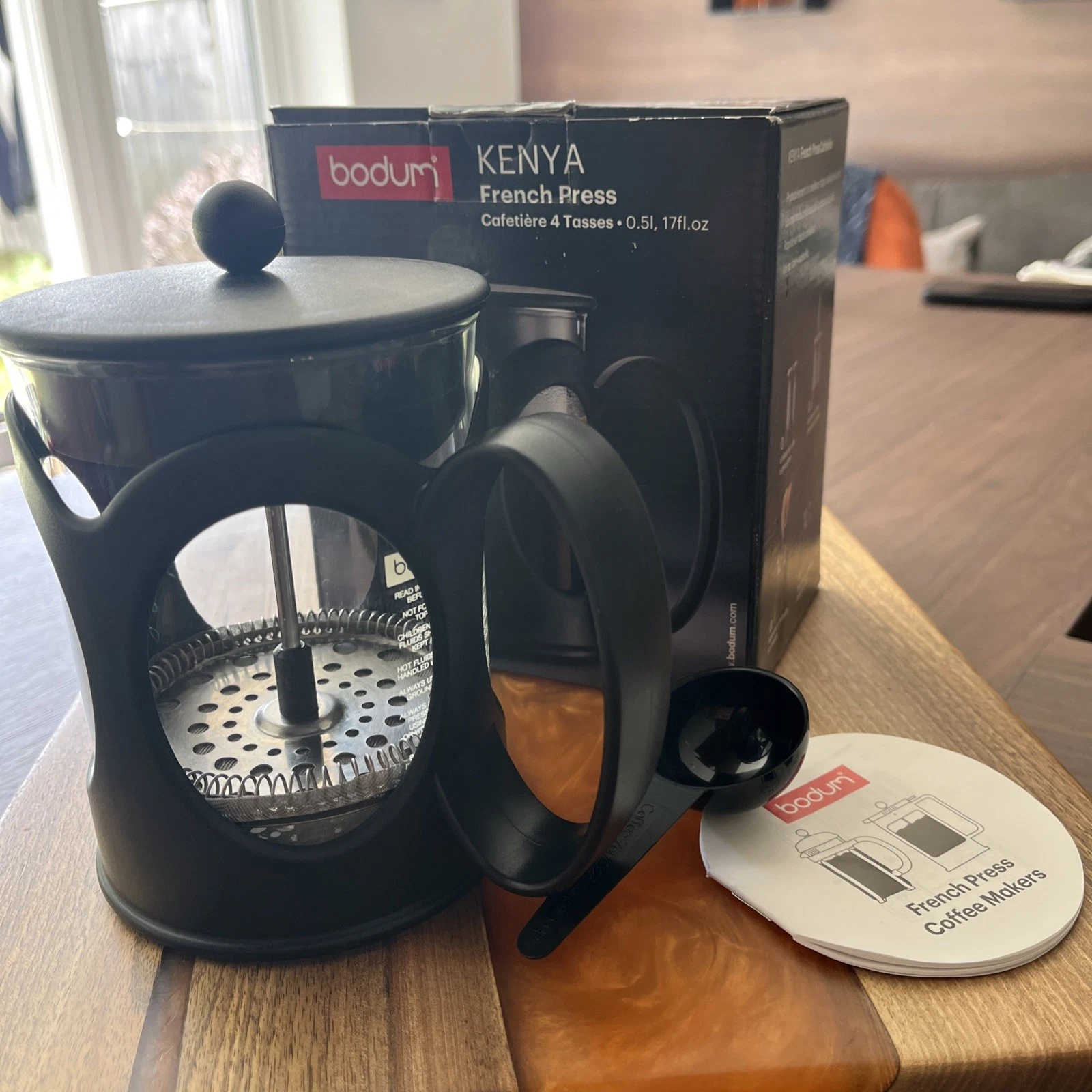 Bodum Kenya French Press Coffee Maker 4-Cup, 0.5 Liter