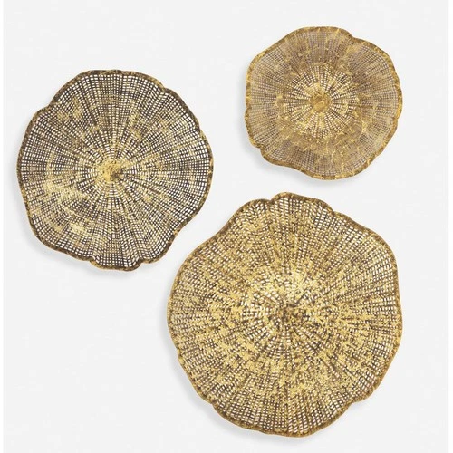 Uttermost 04370 Radiance Gold with Natural Distressing Wall Decor, Set of 3 - Picture 2 of 2