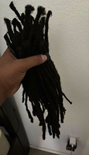 Real Black Dreadlock Hair Extensions 20pcs 11-20 in Straight
