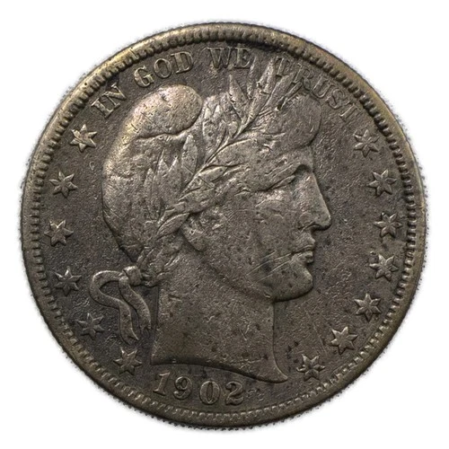 1902-P Liberty Barber Silver Half Dollar 50c Extremely Fine XF+ DETAILS