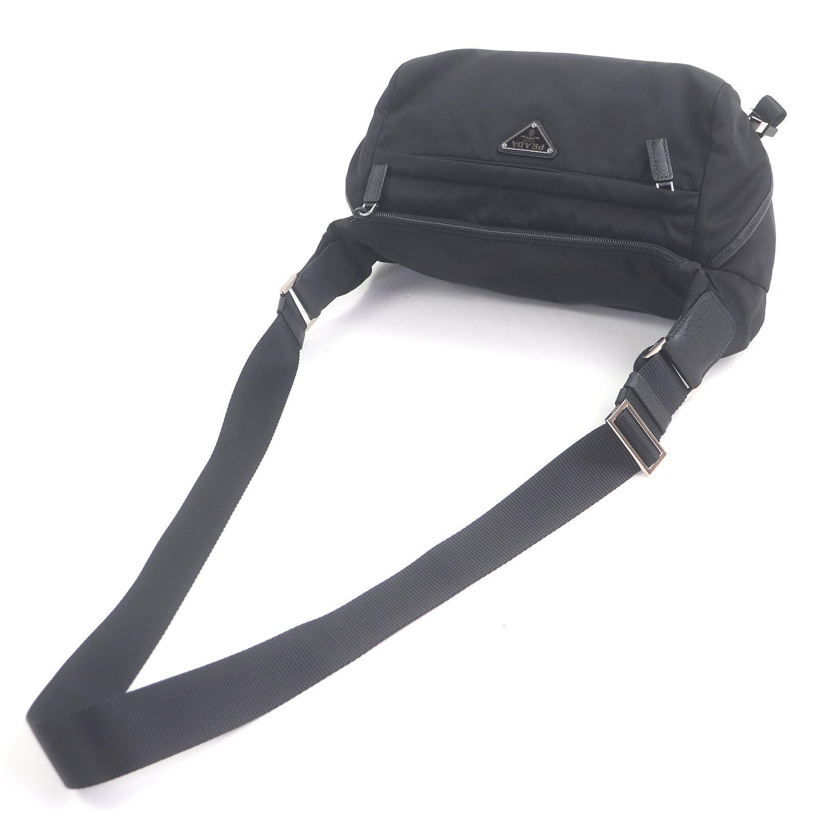Great PRADA Shoulder Bag Re-NYLON Triangle Logo Triangle Plate black thumbnail 5