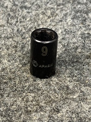 Matco APA9M 1/4'' Drive 9mm 6-Point Impact Socket Pro Non-Slip Opti-Torque