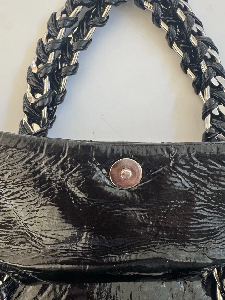 Chanel Patent Quilted Day Go Flap Bag Black - Image 3 of 4