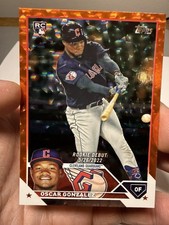 2023 Topps Update Series - Rookie Debut Oscar Gonzalez # Orange Foil /299 (RC)