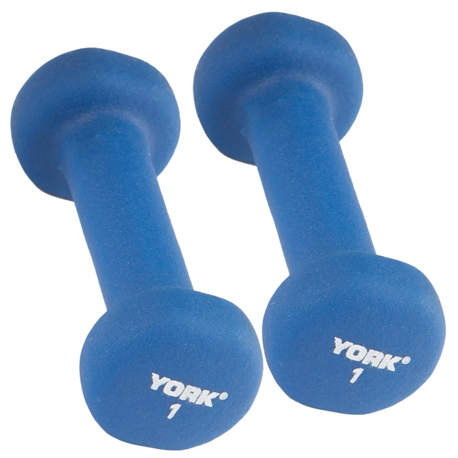 York Barbell Neoprene Coated Fitbell Dumbbell1LB Pk2 Dumbbell Set for Women&Men