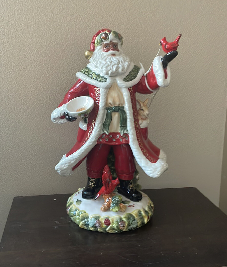 Rigefield Home Santa Claus Figurine Red Cardinal Ceramic New | eBay