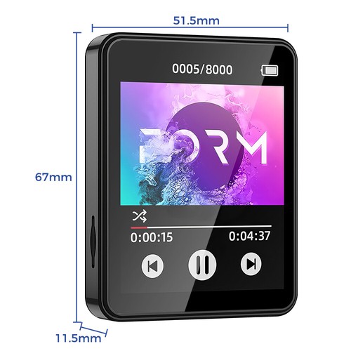Bluetooth 5.3 Touch Screen MP3 Player Sport Lossless Sound HIFI Music FM Radio