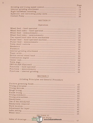 Norton 12" U-4 & 14" LU-4, rettificatrice, manuale istruzioni e 1017-4 ricambi - Foto 5 di 5
