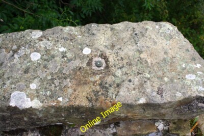 Photo 6x4 Damaged benchmark on Parrock Gill bridge Outhgill Ordnance Surv c2014