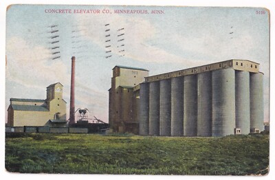 Post Card Concrete Elevator Co. Minneapolis Minnesota