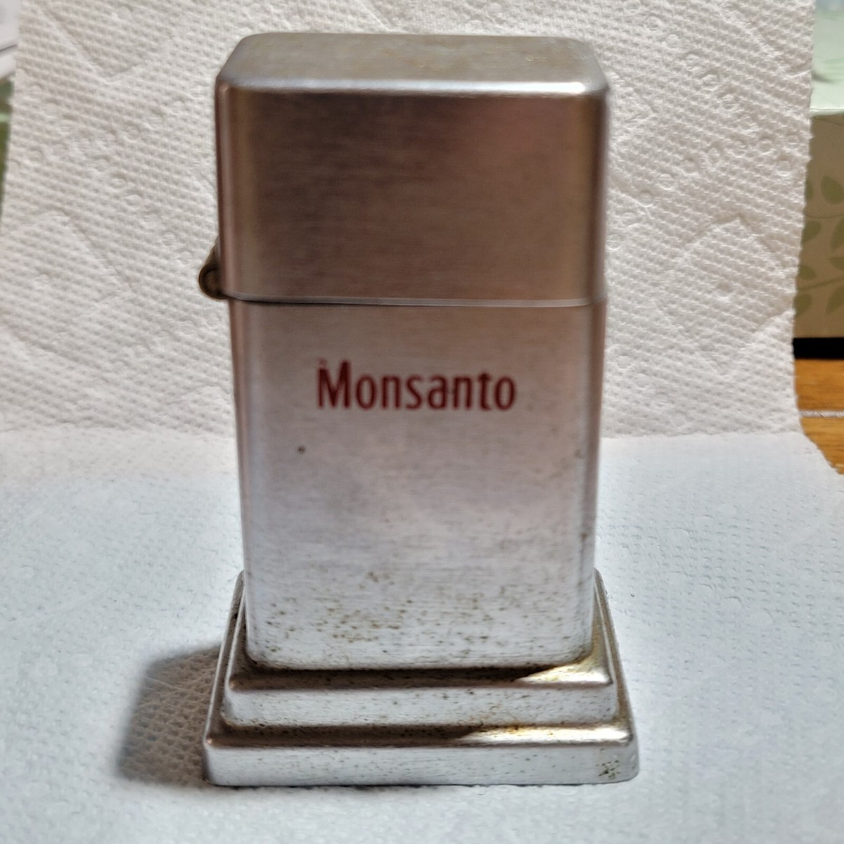 ヴィンテージzippo 3個セット Vintage Zippo Barcroft #3 Table Lighter, Monsanto Engraved w