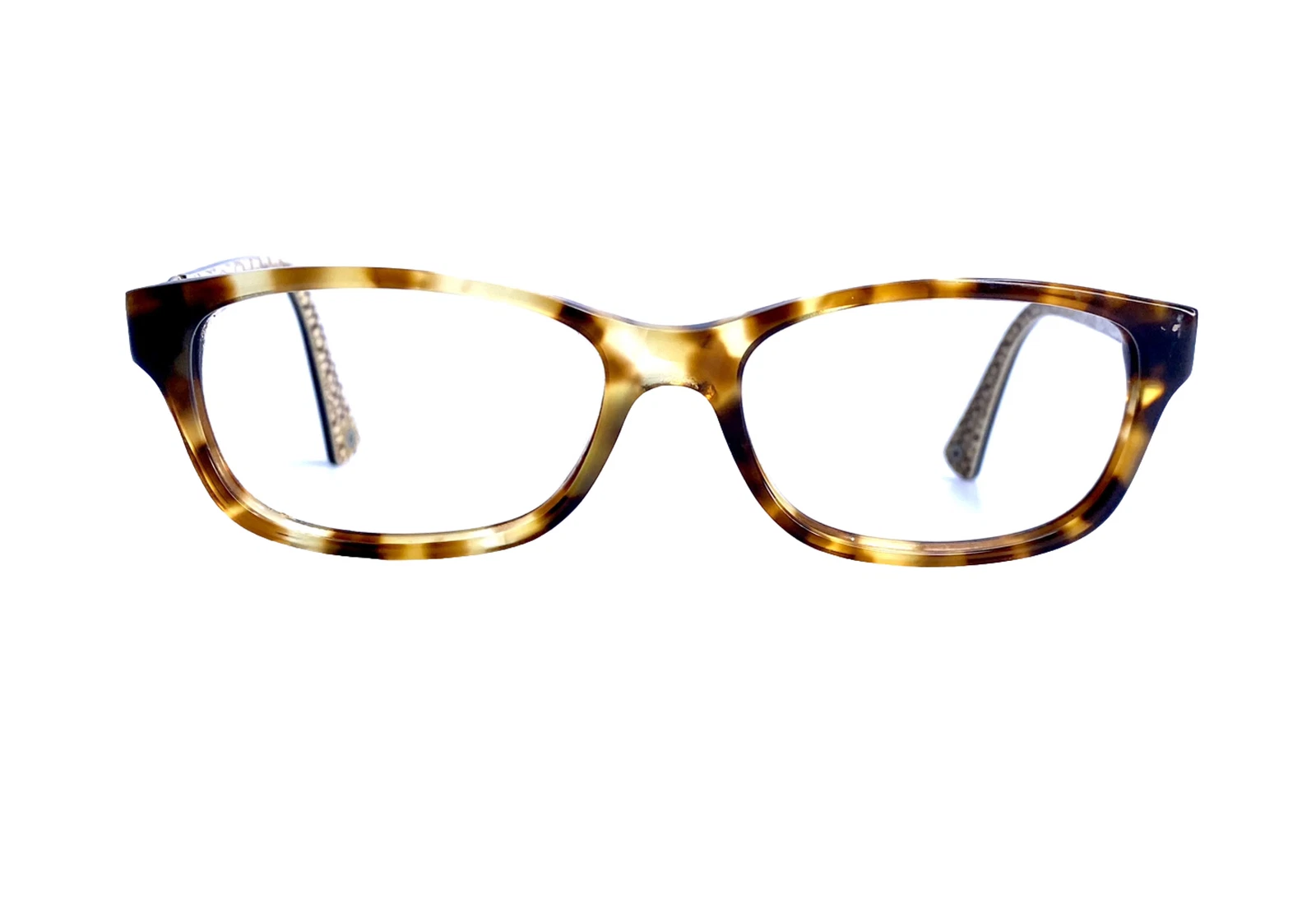 Occhiali Coach Tartoise Wayfarer con logo catena tempio interno HC6052 52 16 135