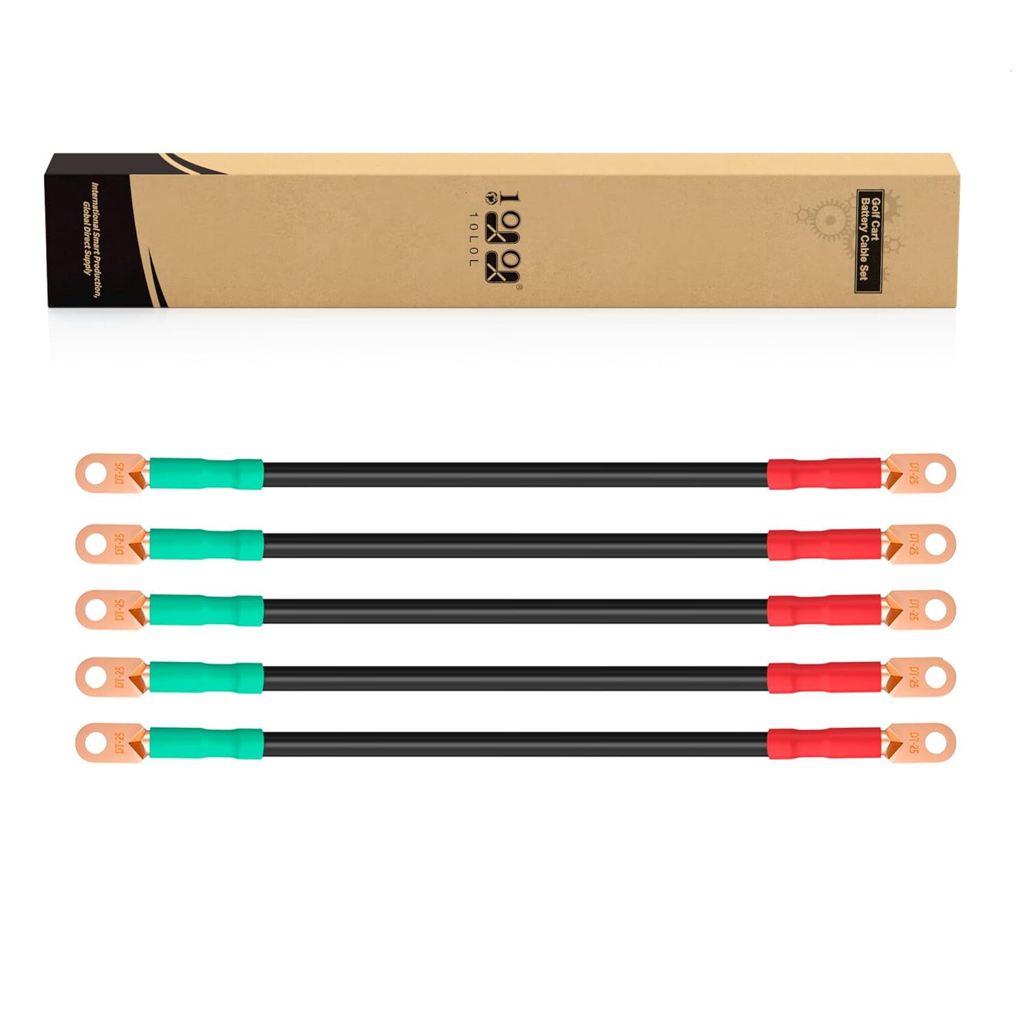 Golf Cart Battery Cables Set for Club Car DS & for Yamaha G2 G8 G9, 4 Guage 
