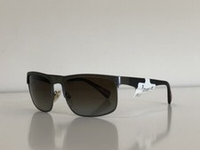 Prada SPS 56P DG1-6E1 Aviator Gunmetal Brown Polarized Sunglasses 60-18-135