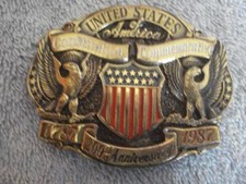 VINTAGE 1987  US CONSTITUTION COMMEMORATIVE  BELT BUCKLE BICENTENNIAL 