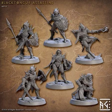 Blacktongue Assassins | Artisan Guild Miniatures | Compatible with D&D/AoS