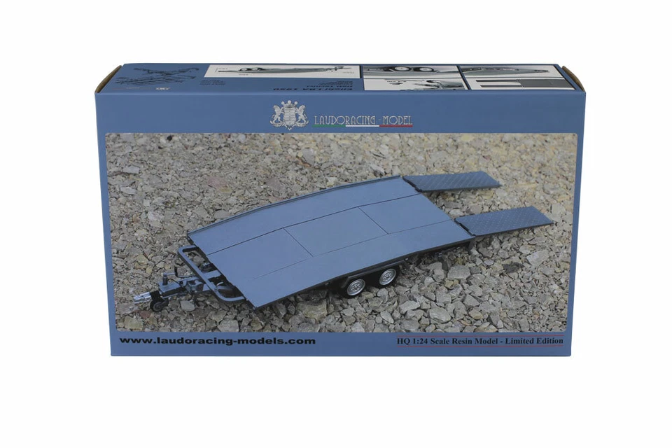 LAUDORACING-MODELS RIMORCHIO ELLEBI - TRASPORTO AUTO 1/24 LM111-24 - Immagine 2 di 4