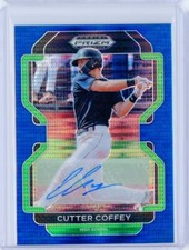 2022 Panini Prizm Draft FOTL Blue Pulsar CUTTER COFFEY Autograph AUTO RC 8/9