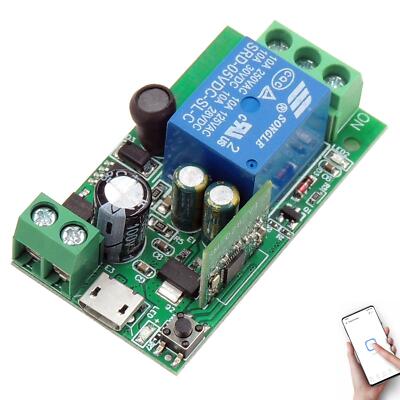 1 Kanal WIFI Smart Switch, DC 5V 12V 24V 36V Passiver Ausgang Relais Modul APP