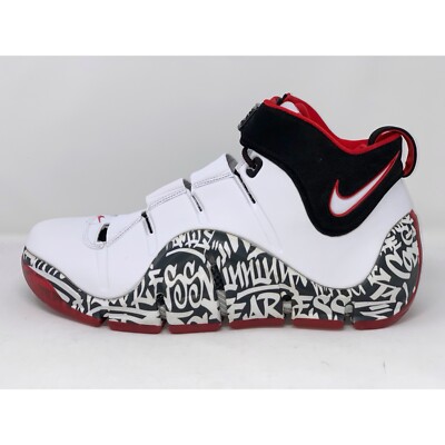 Nike Zoom Lebron 4 'Graffiti' White Sneakers, Size 13 BNIB DJ4888-100