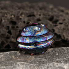 Titanium Knife Lanyard Bead Necklace Paracord Pendant Fidget Spinner EDC Charm