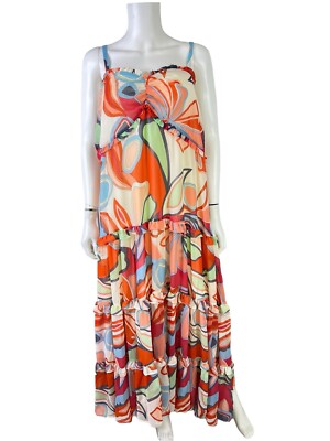 Alexis for Target Dress Maxi Floral Sleeveless Tiered Ruffle Size Plus 1X NWT