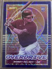 Bobby Dalbec RC 2021 Panini Chronicles Overdrive #9 Blue Velocity Prizm