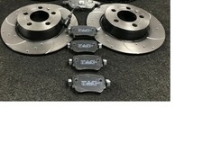 AUDI S1 2.0 QUATTRO BRAKE DISCS DRILLED GROOVED REAR BRAKE PADS 272mm 100pcd
