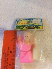VTG Baby Doll Plastic Toy Doll with Small Milk Bottle