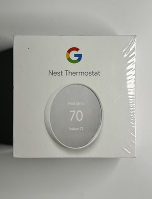 Google Nest Thermostat G4CVZ Programmable Wi-Fi Thermostat - Snow (Sealed NEW)