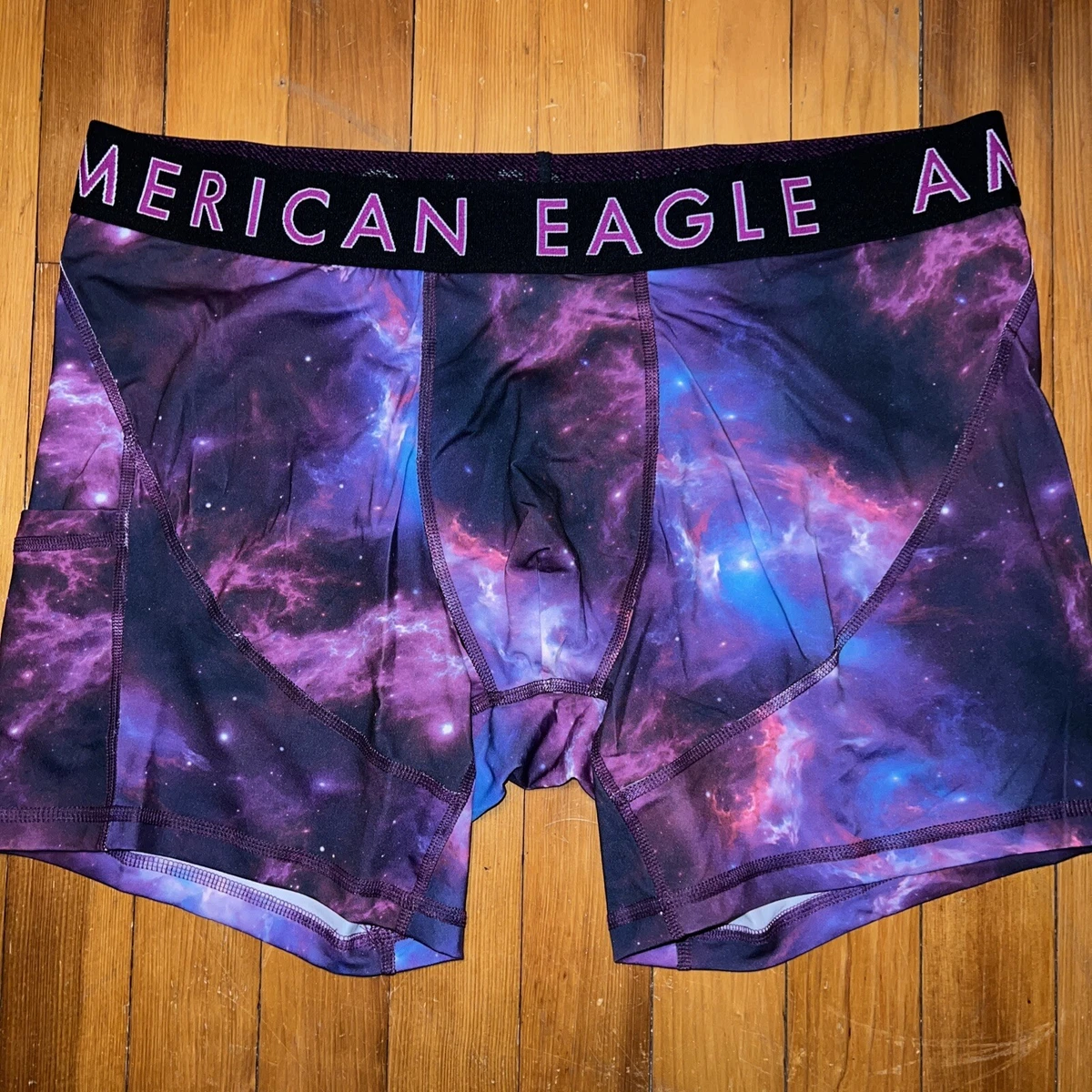 NWOT AMERICAN EAGLE AEO Mens XXL 3” FLEX BOXER BRIEF PURPLE Nice ! NWOT