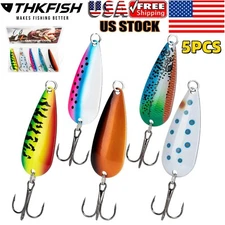 5PCS Spoons Fishing Lures Fishing Spoons Bait Trout Bass Lures Magnum Trolling