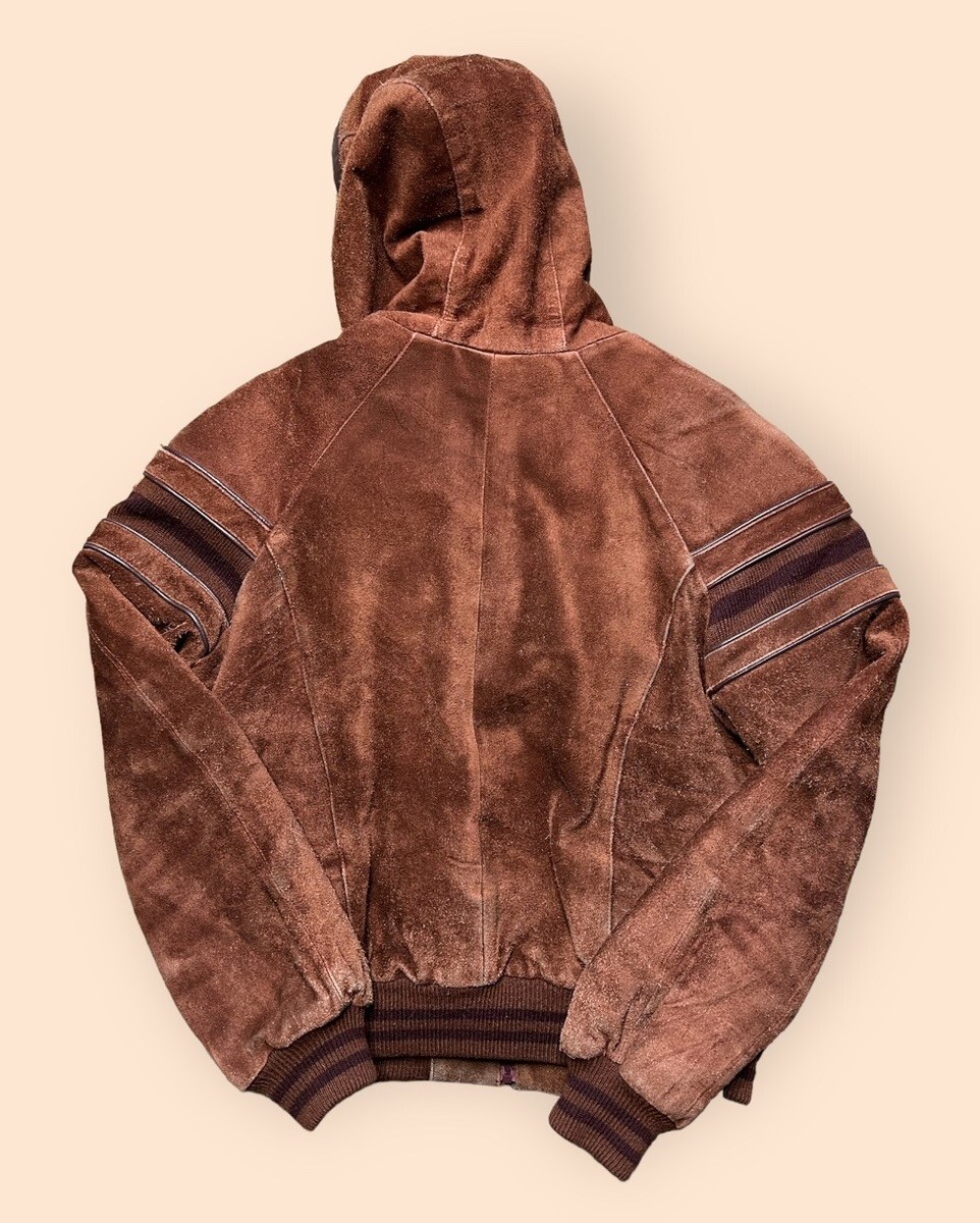 Vintage 1980s Geronimo Leather Suede Jacket Men's Size 44 Vtg 80s