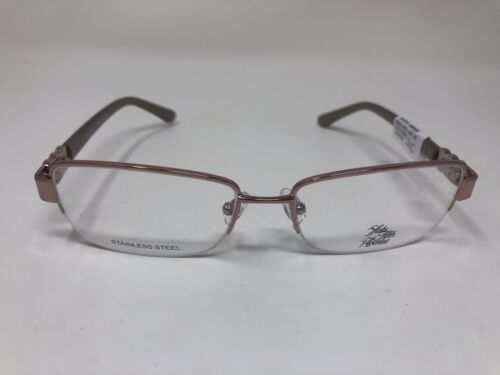 Saks Fifth Avenue Eyeglasses Frame 281 01N5 Coral Gold 53-16-130 Half Rim UK79 - Afbeelding 1 van 9