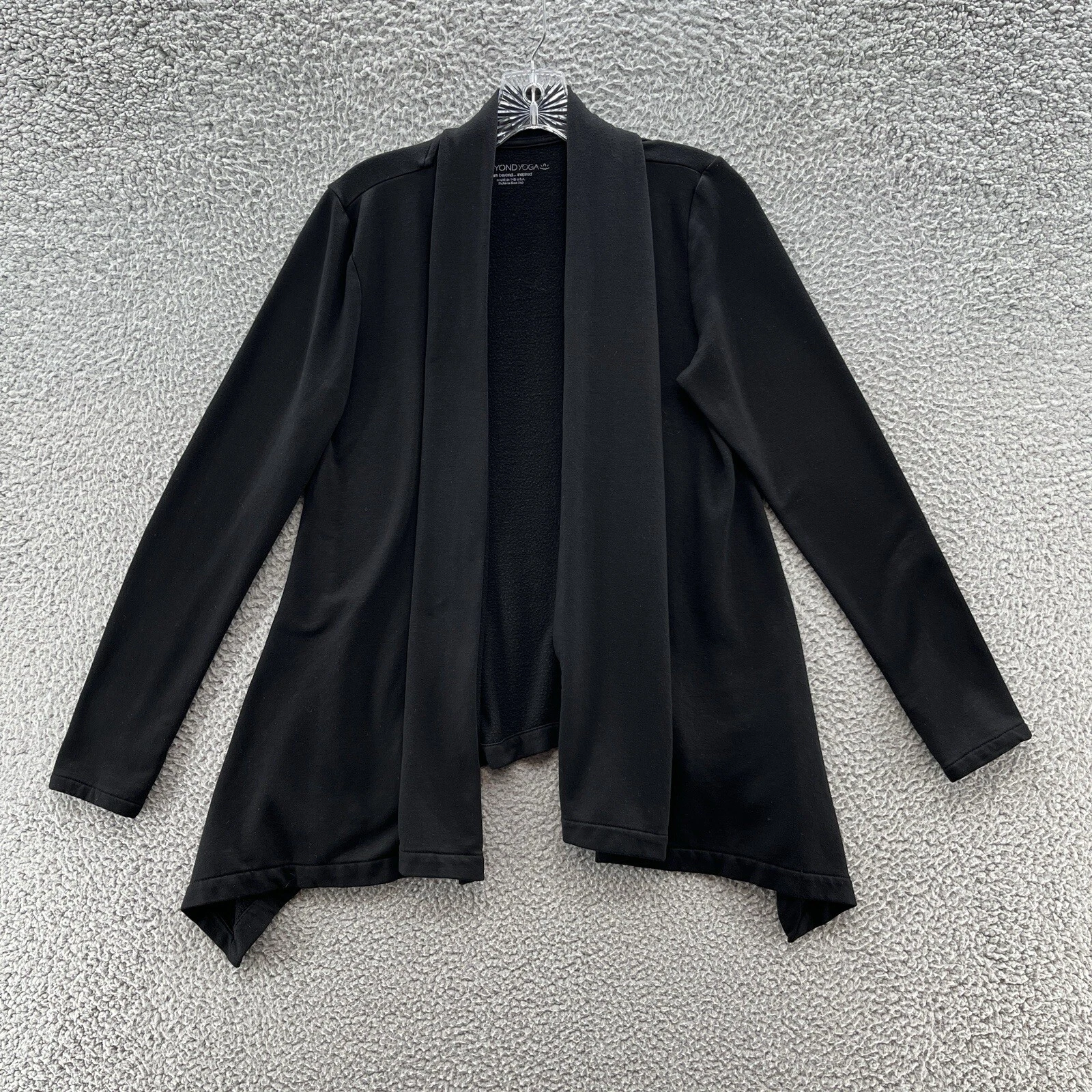 beyond-yoga active open front drape cardigan sweater