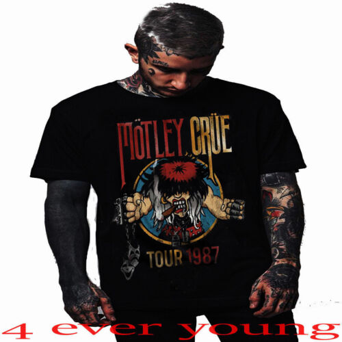 T-SHIRTS MOTLEY CRUE TOUR 1987 THE CLASSIC ROCK - Photo 1 sur 1