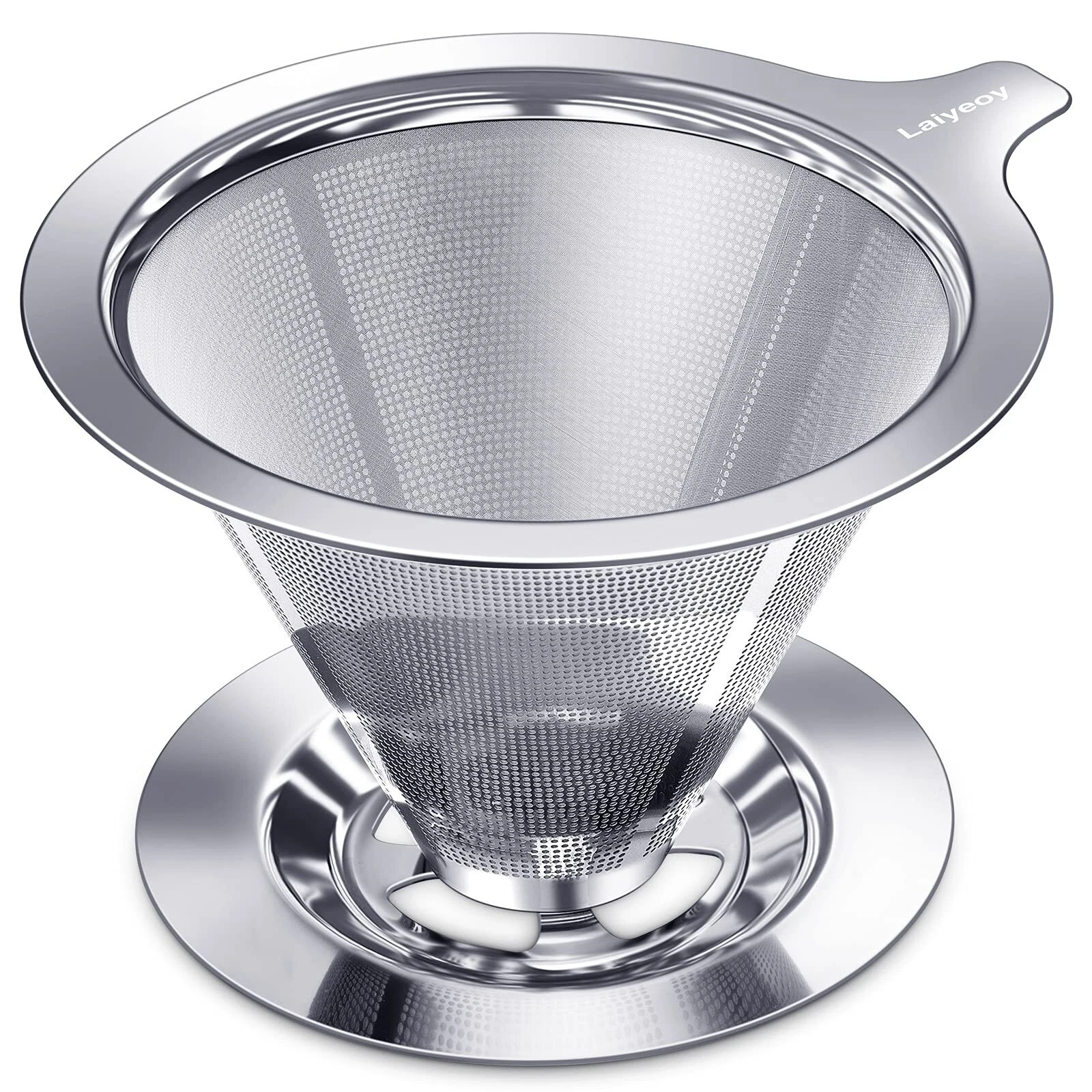 Stainless Steel Fine Mesh Coffee Maker Filter Pour Over Coffee Dripper Paperless