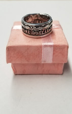 Sterling Silver 8.3 g Dollar Coin Ring sz 7