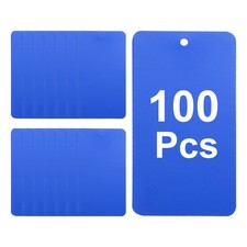 100Pcs Blue Plastic Shipping Tags 3.5" x 2" Labeling Tags Perforated