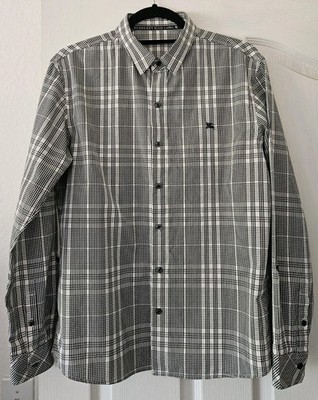 Vintage Burberry Blue Label Black White Check Shirt Men