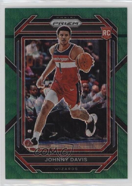 2022-23 Panini Prizm Green Wave Prizm Johnny Davis #231 Rookie RC