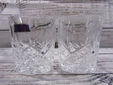 Marquis by Waterford Markham Crystal Old Fashioned Lowball Glasses Set of 2