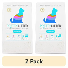 2 Pack SCENTED 8lb Pretty Litter Health Monitoring Cat Litter 2 month