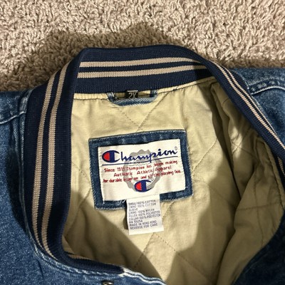 Vintage 80s Varsity Denim Jacket Size 2XL Embroidered | eBay