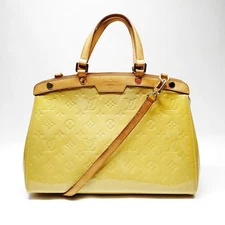 NO TARIFF Louis Vuitton LV Hand Bag Brea MM Yellow Vernis 3974382