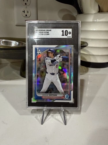 2024 Shohei Ohtani Bowman Chrome Refractor /499 SGC 10 La Dodgers