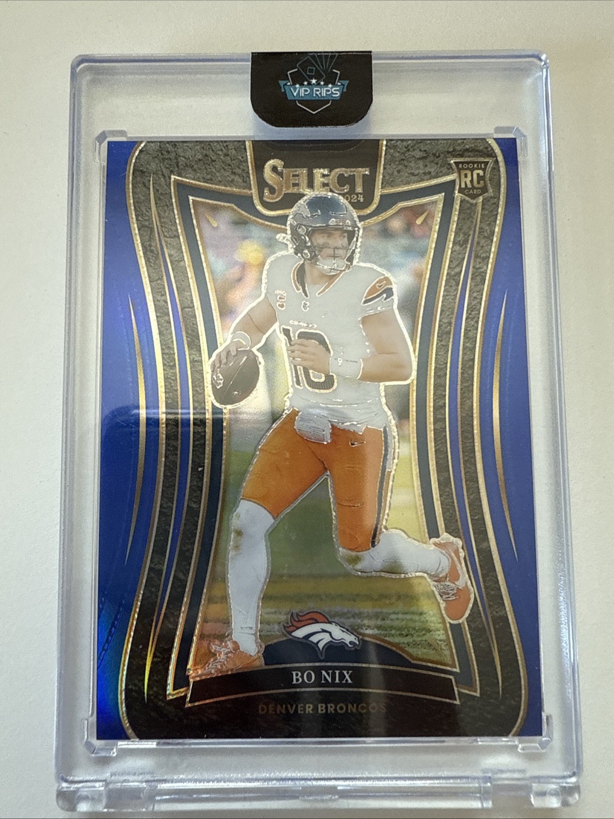 2024 Panini Select NFL Bo Nix RC #382 Blue Prizm Suite Level /99 Broncos