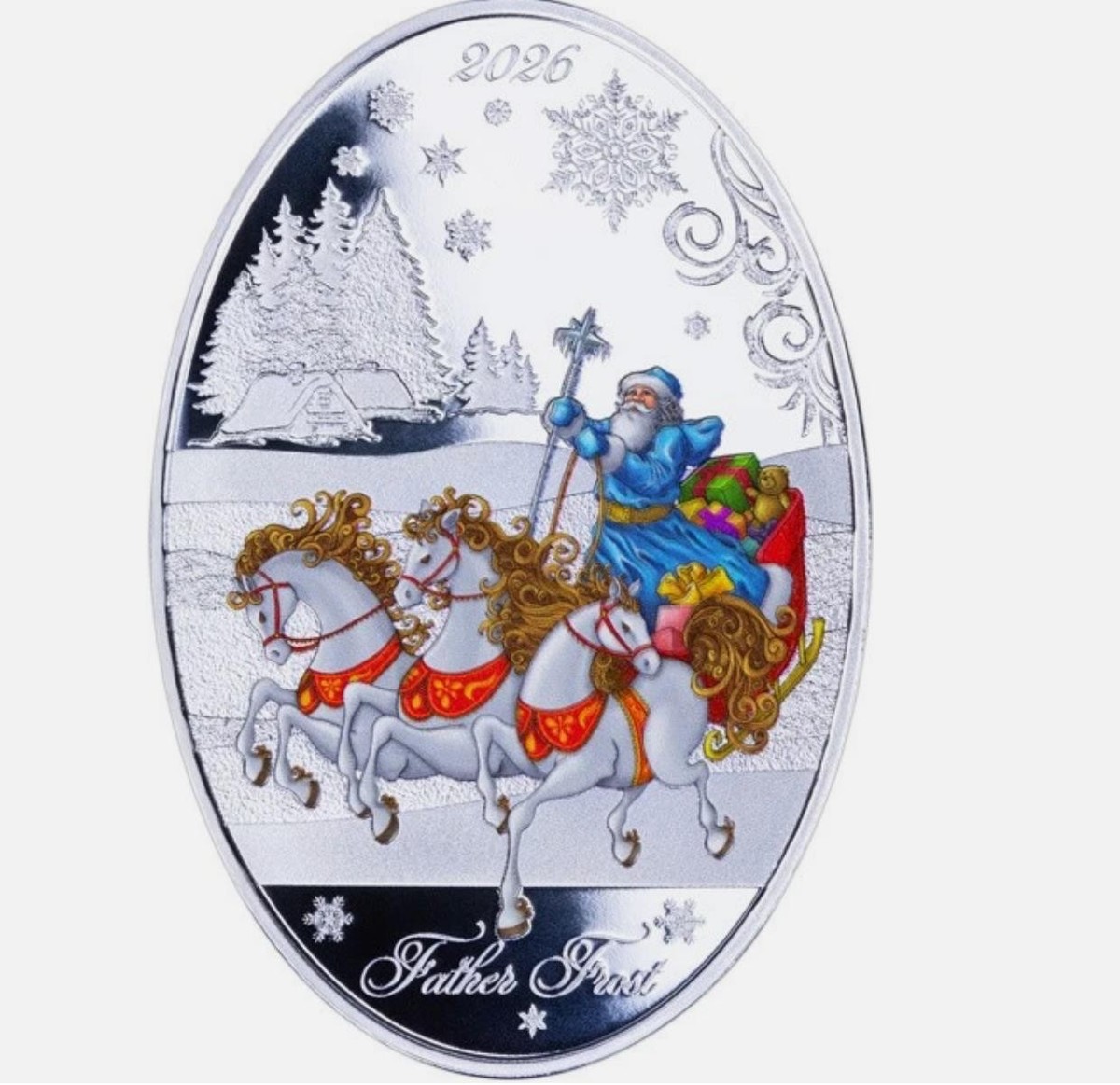 2026 Solomon Islands Father Frost 1 oz Silver Colorized Proof Coin
